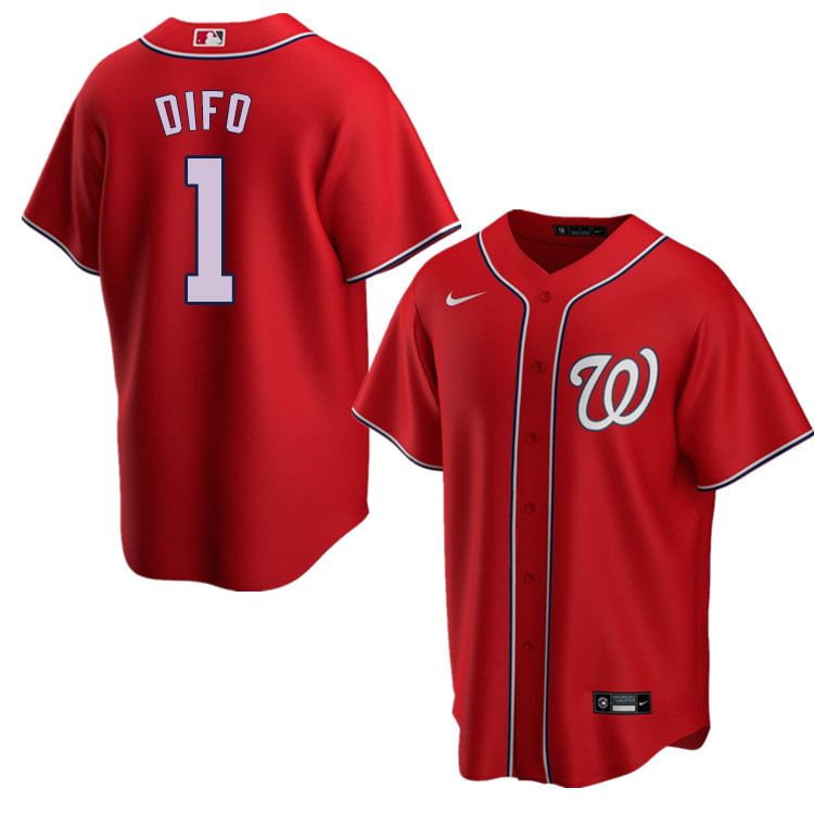 Nike Men #1 Wilmer Difo Washington Nationals Baseball Jerseys Sale-Red